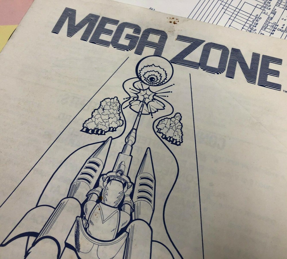 Konami Interlogic Mega Zone Arcade Game Machine Operating Manual Schematics