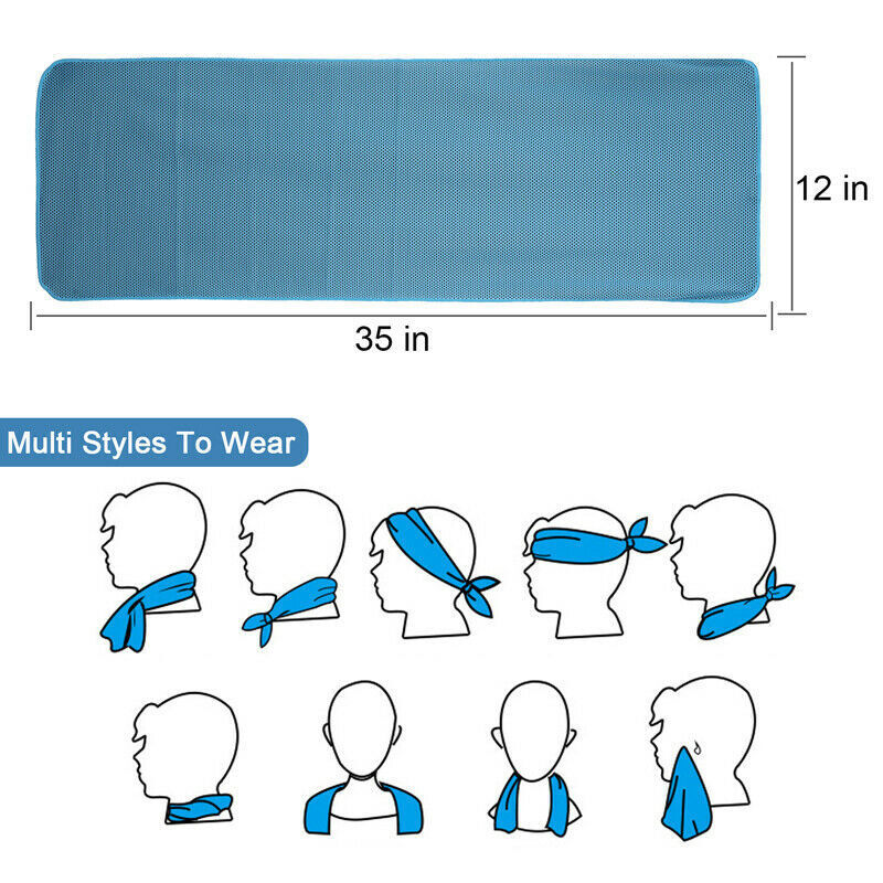 Instant Cooling Towel Ice Towel Neck Wrap For Sports Running Jogging Gym Chilly