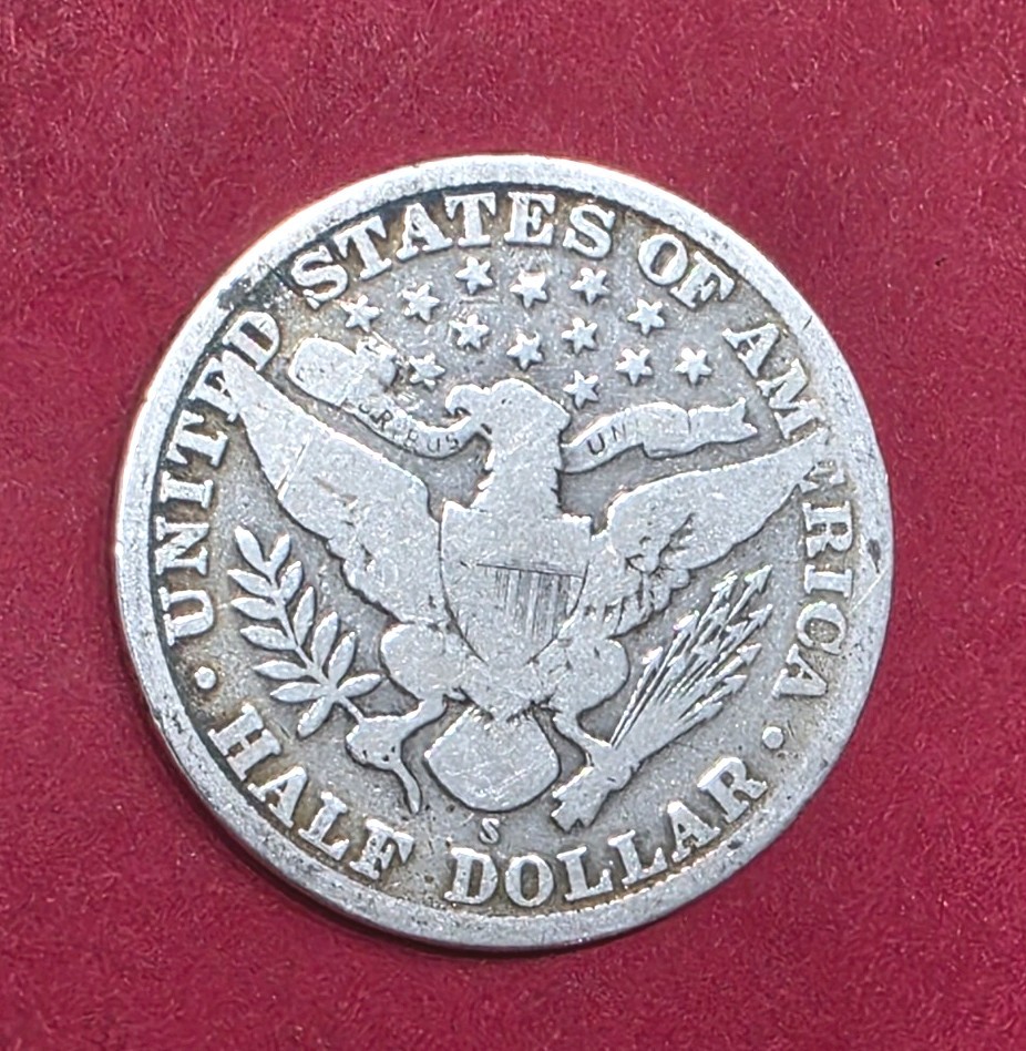 1911-S S/S Barber Half Dollar Rpm, Die Gouges On Reverse, G-06 Condition.