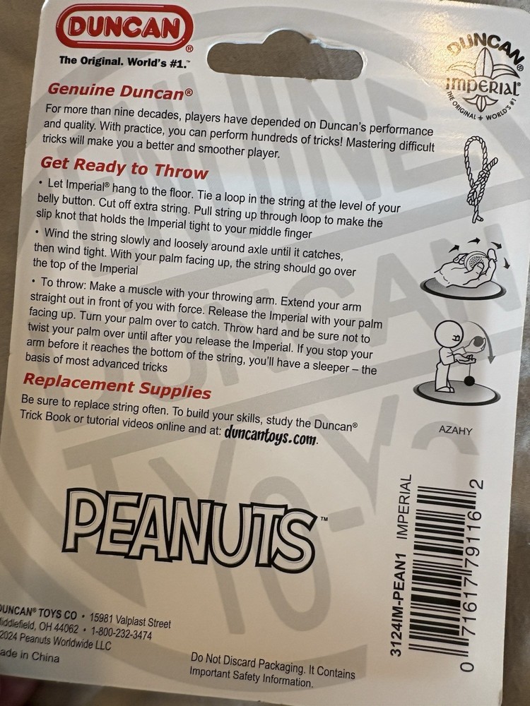 Duncan Yo-Yo's Peanuts Characters Charlie Brown Snoopy