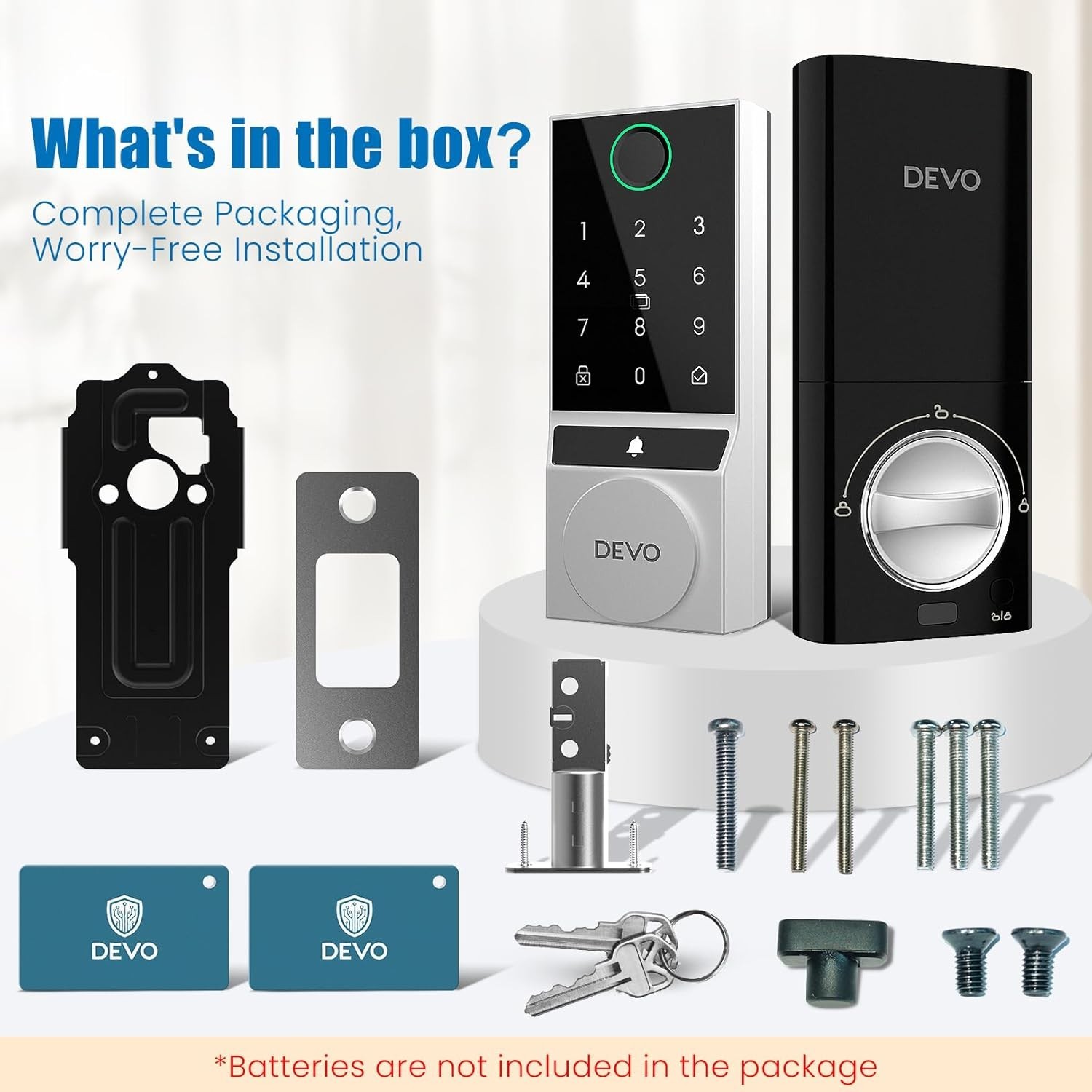 Smart Door Lock Fingerprint & WiFi Keyless Entry Deadbolt Auto-Lock, APP Control