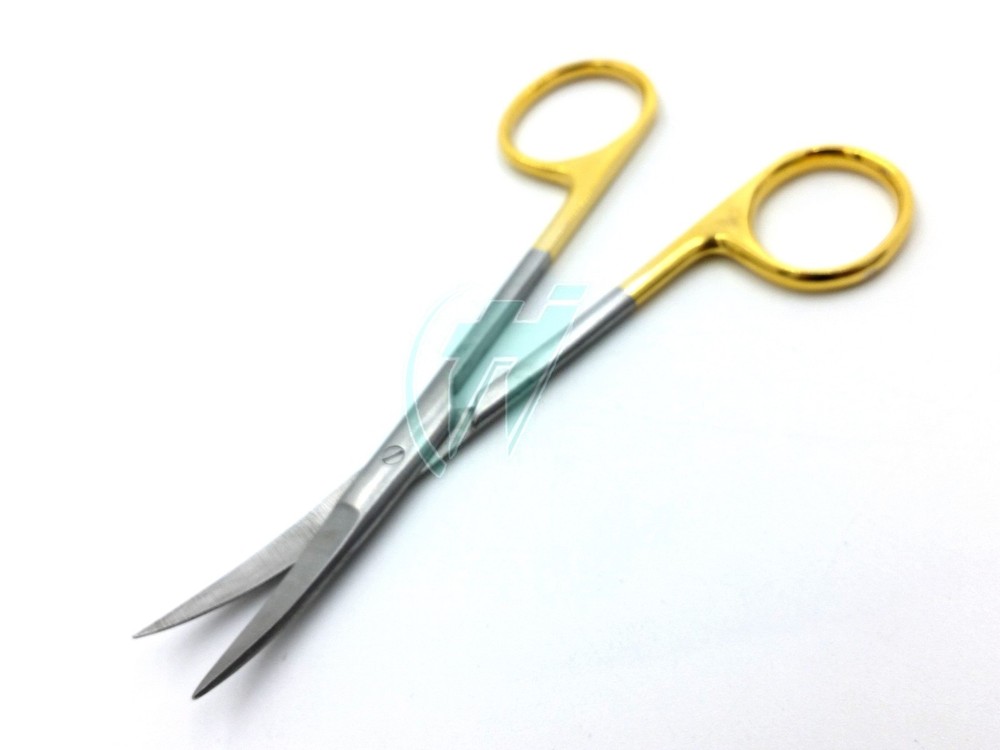 Gold Handle IRIS Micro Dissecting Scissors Curved 4.5"