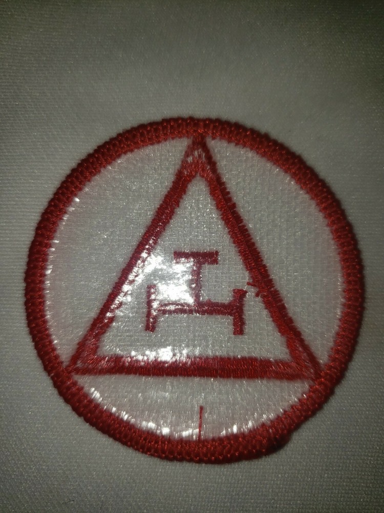 Royal Arch Masonry Iron-On Patch Capitular Masonry Emblem 2" Diameter NOS