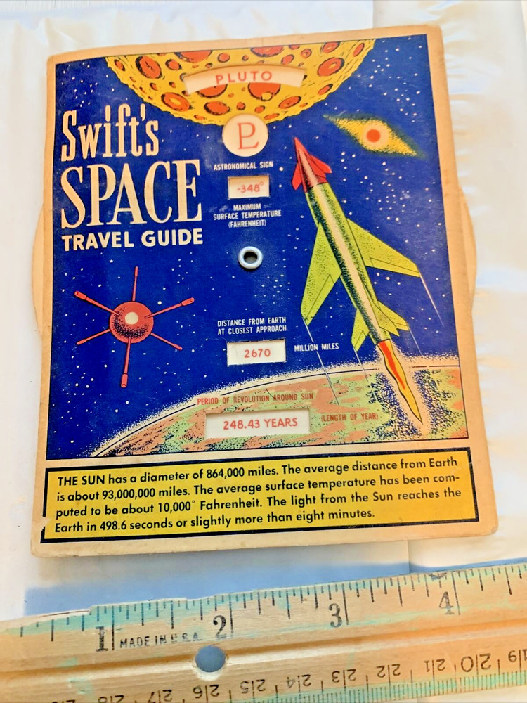 Vintage Sliding Fact Chart – Moveable Panel – 3‑Fact Rotating Graph (1958)