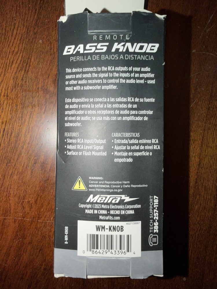 Metra Universal Amplifier/Amp RCA Level Bass/Gain Controller open box