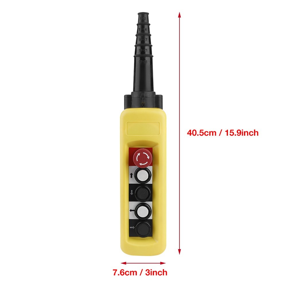 Crane Chain Hoist Push Button Switch Lifting Pendant Controller 4 Buttons NY