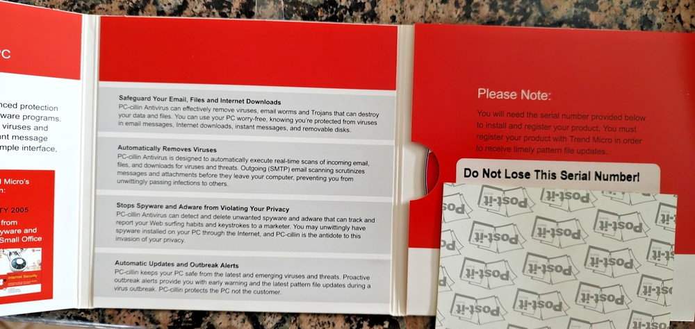 PC-cillin Antivirus 11 Security Software Trend Micro Windows XP