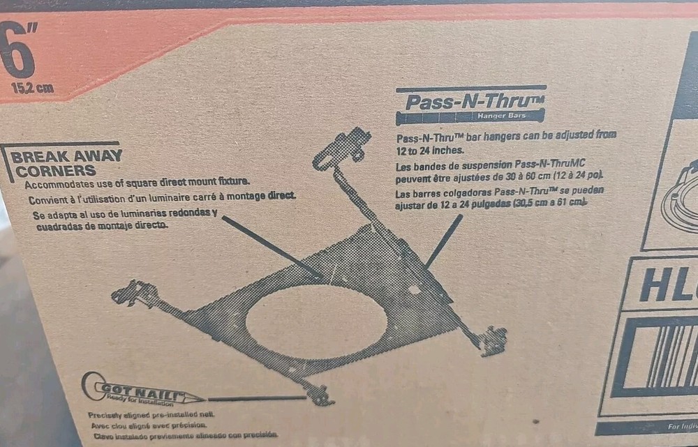 Recessed Lighting New Construction Can-less Mounting Frame (6 Pack)