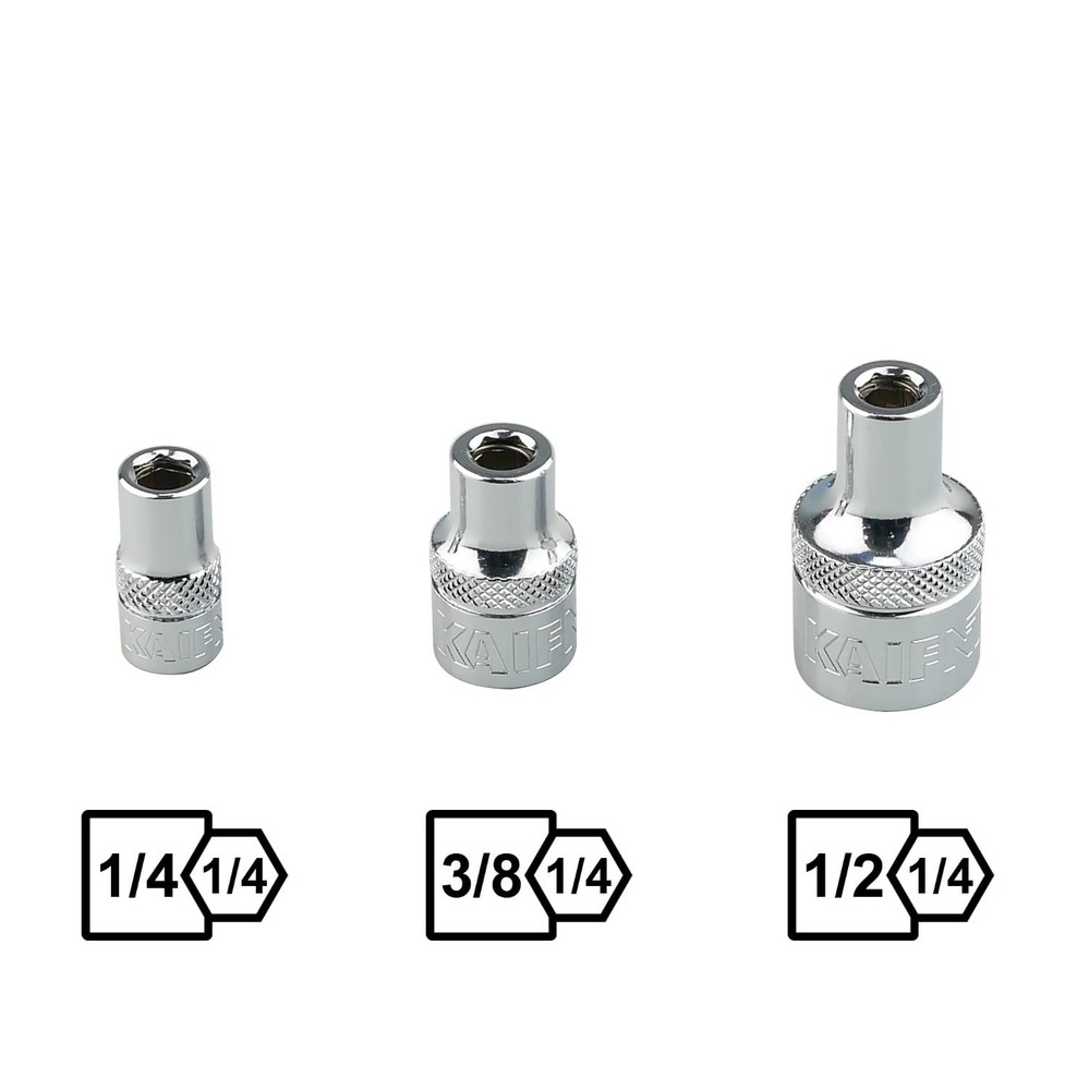 K301 Square Drive Magnetic Bit Holder Socket Adapters, 3-Piece