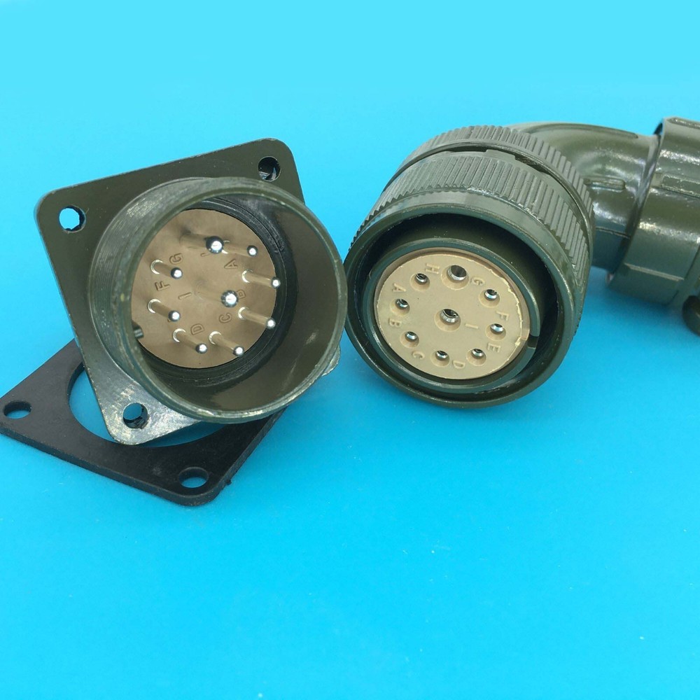 9-Pin Right Angle Encoder servo motor Aviation plug connector MS3102 3106A20-16S