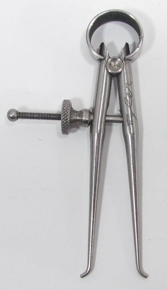 Tiny Starrett 2 3/4" Round Leg Inside Spring Divider Caliper Tool Small