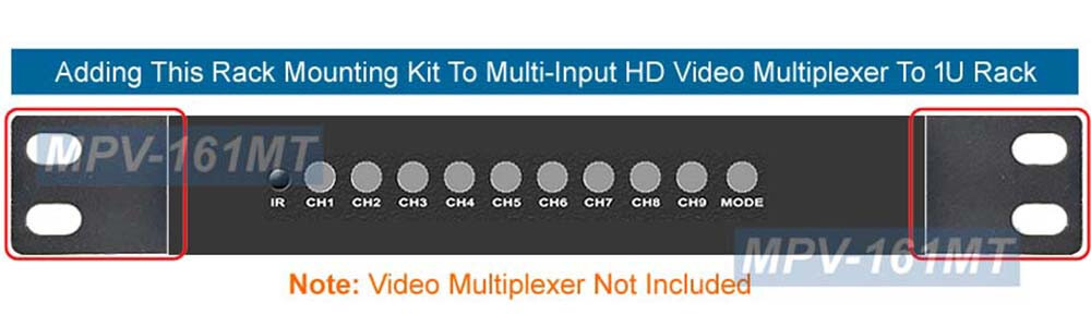 19" 1U Rack Mounting Ears (1 Set)