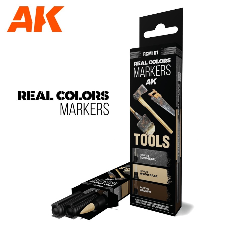 AK Interactive: Tools - Acrylic Paint Marker Set - RCM101 - Markers