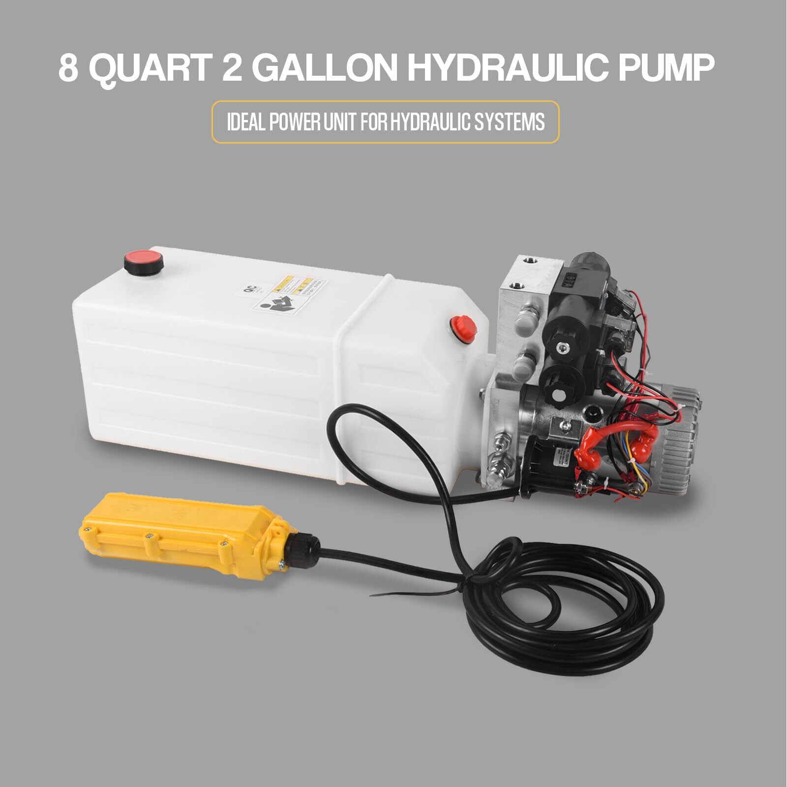 8 Quart Hydraulic Pump 12V DC Hydraulic Power Unit Double Acting Hydraulic Pump