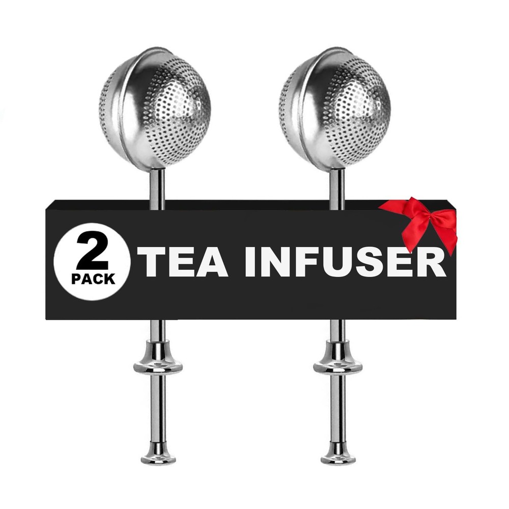 2pack Tea Ball, tea infuser for loose leaf tea, tea strainers for loose tea, ...