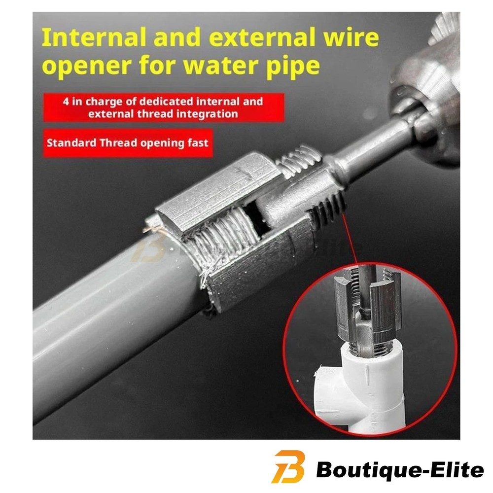 NEW PVC Pipe Threader Kit Integrated Internal & External Pipe Threading-Tool