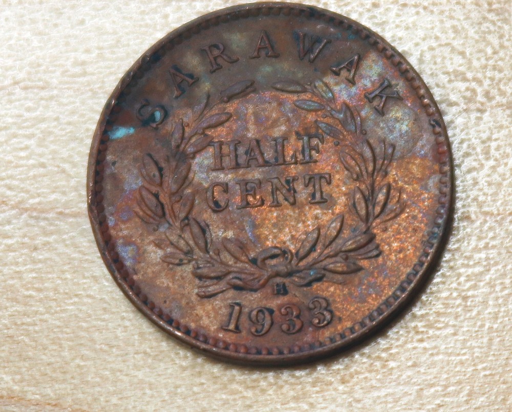 1933 Sarawak 1/2 Cent