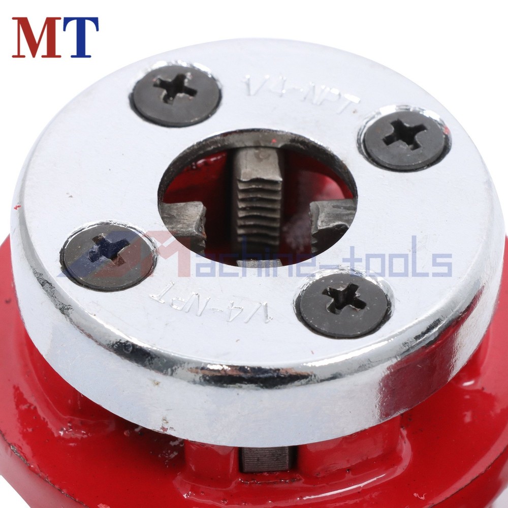 Ratcheting Pipe Threading Tool Set Ratchet Pipe Threader Kit W/ 6 Dies Kit