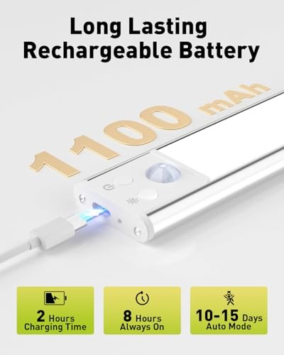 Under Cabinet Lights Motion Sensor, Rechargeable Puck Lights Wireless with