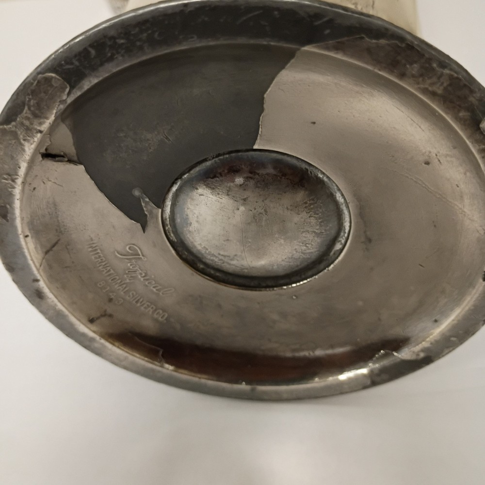 MODERNIST MCM SILVER PLATE TROPICAL MARTINI PITCHER INTERNATIONAL SILVER #8143