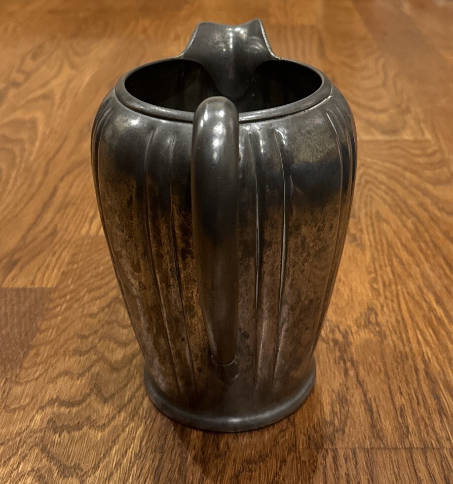 Vintage Pilgrim Solid Pewter 5 Pint Pitcher
