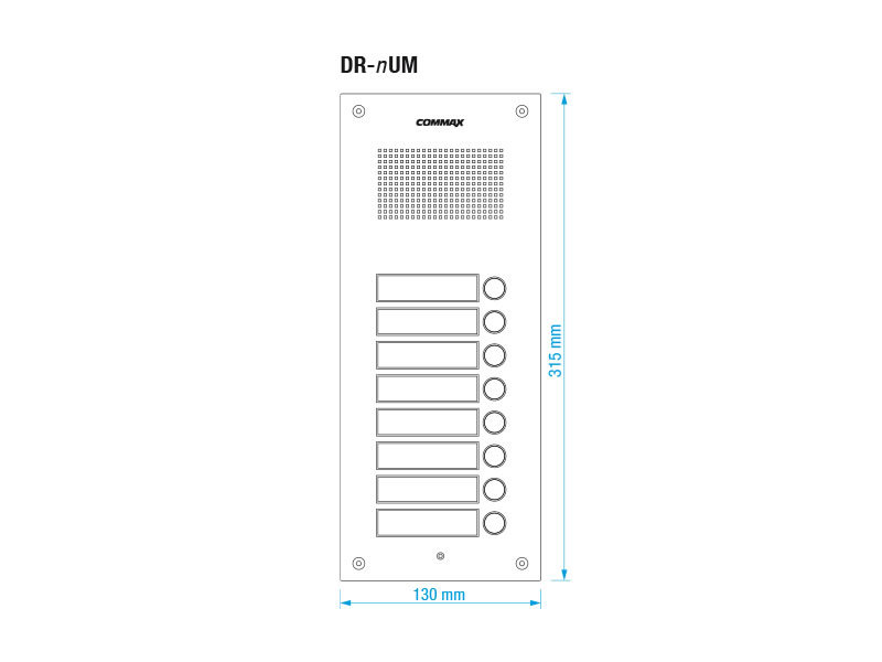 COMMAX 8 Buttons Audio Intercom Door Panel DR-8UM