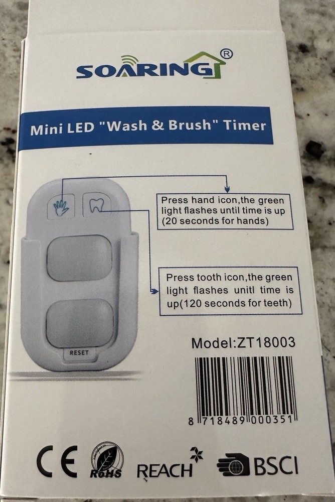 Mini Led “Wash & Brush” Timer For Kids