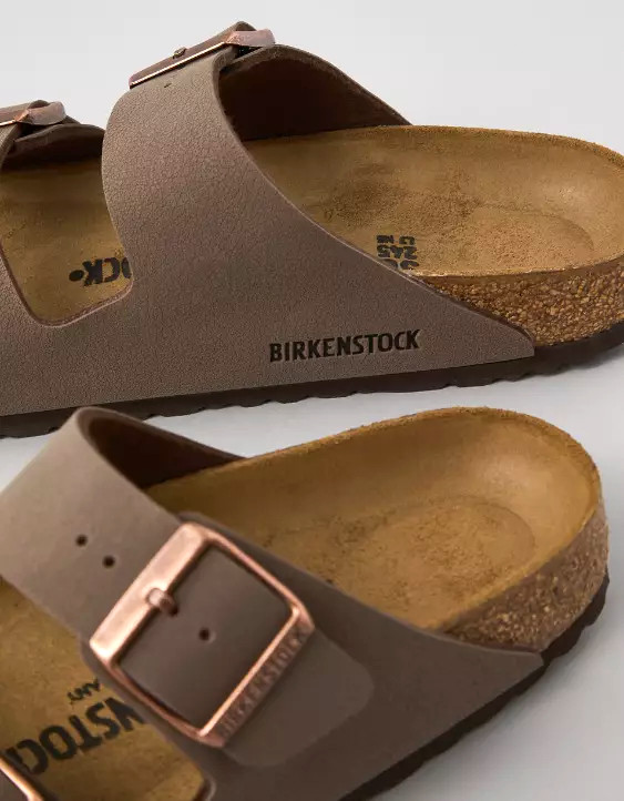 Birkenstock Arizona Mocha Birkibuc Leather Soft Footbed Comfort Sandals