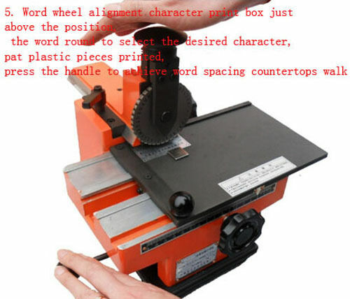 Semi-Automatic Label Marking Machine Nameplate Metal Tag Stamping Printer 6mm