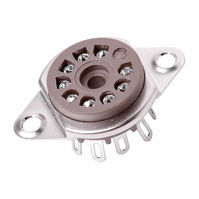 NEW - 9 Pin Belton Socket with Mounting Bracket Micalex .75" chassis hole