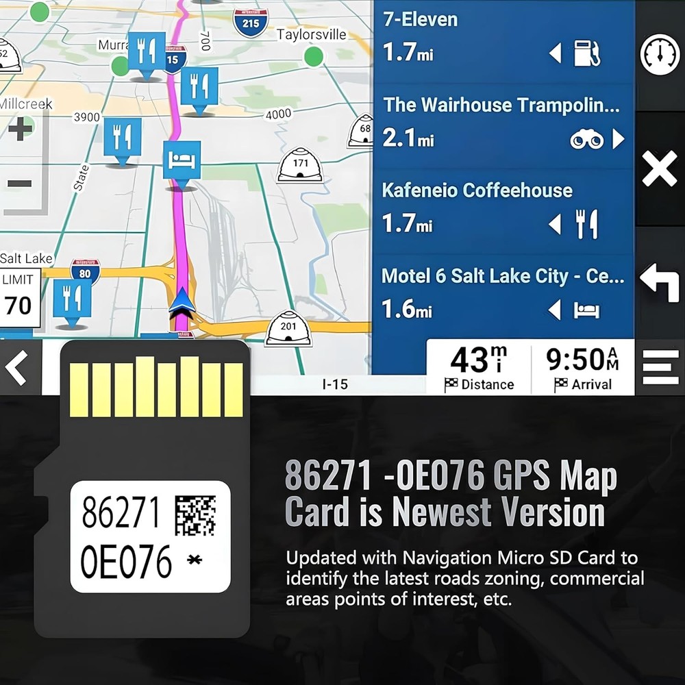 2024 Navigation SD Card Compatible with 4 Runner RAV4 Camry 86271-0E076