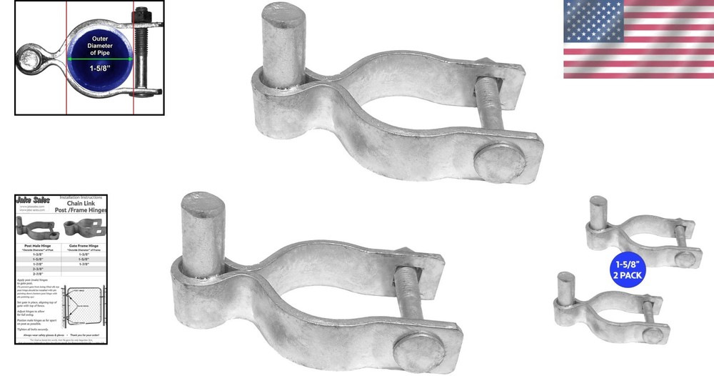 Corrosion-Resistant Post Hinge - 1-5/8" Diameter