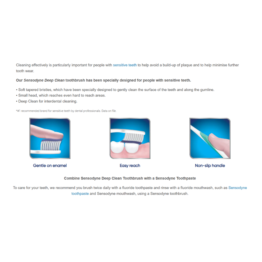 3 X Sensodyne Deep Clean Precision Toothbrush SOFT For Sensitive Teeth