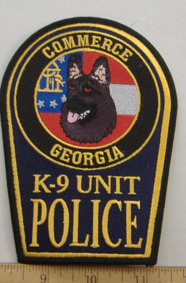 COMMERCE  GEORGIA    K-9   POLICE FABRIC PATCH