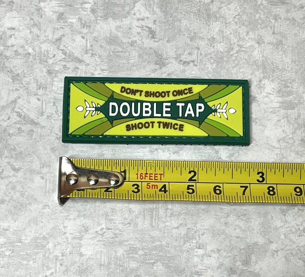 Double Tap PVC Gun Patch Tactical Special Forces Rubber PVC Morale Patch