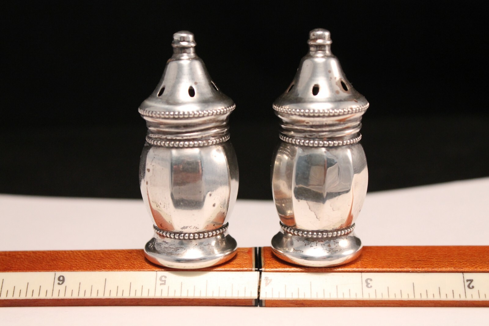 Vintage Vincent Lollo Sterling Silver Mini Salt & Pepper Shakers