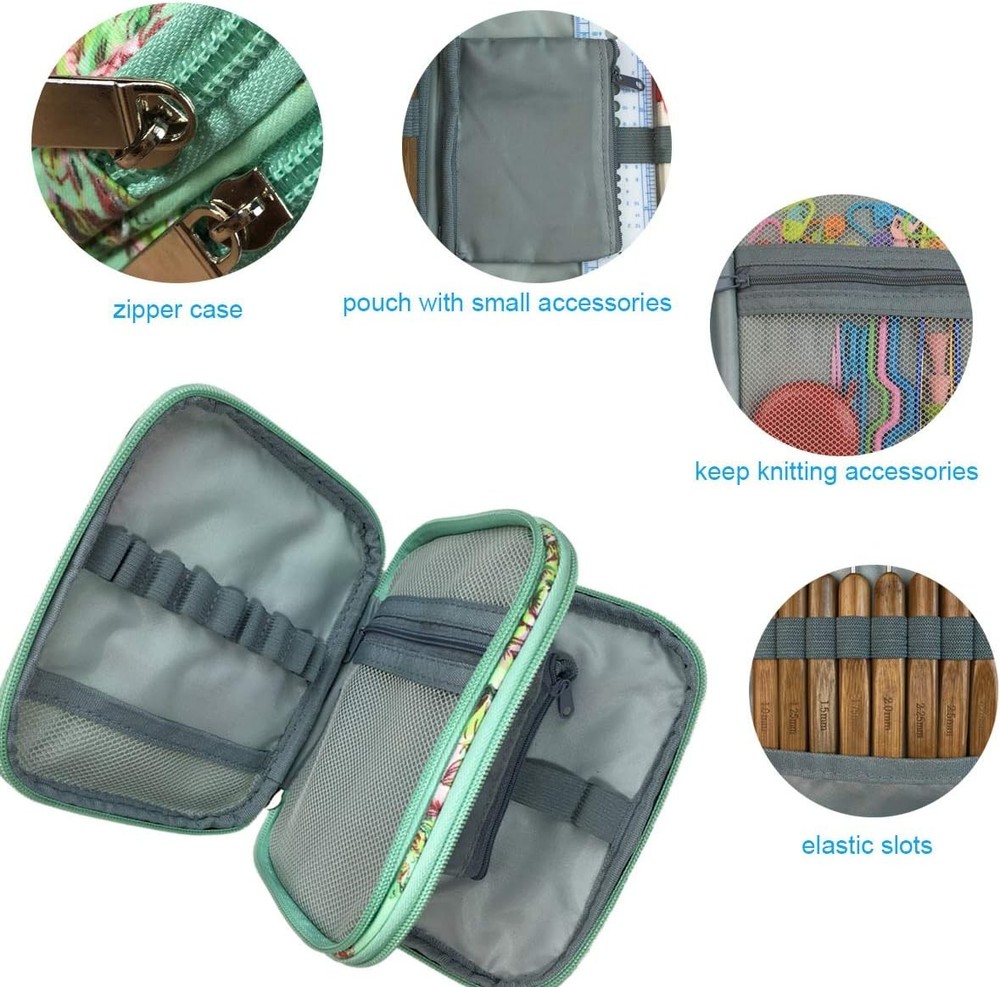 New Crochet Hook Case Without Hooks and Accessories, Zipper Storage...