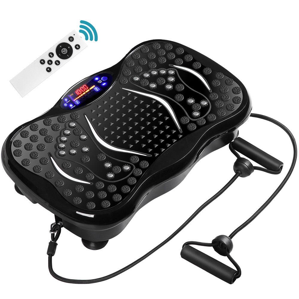 Vibration Plate Exercise Machine Shaking Whole Body Mini Workout Platform Black