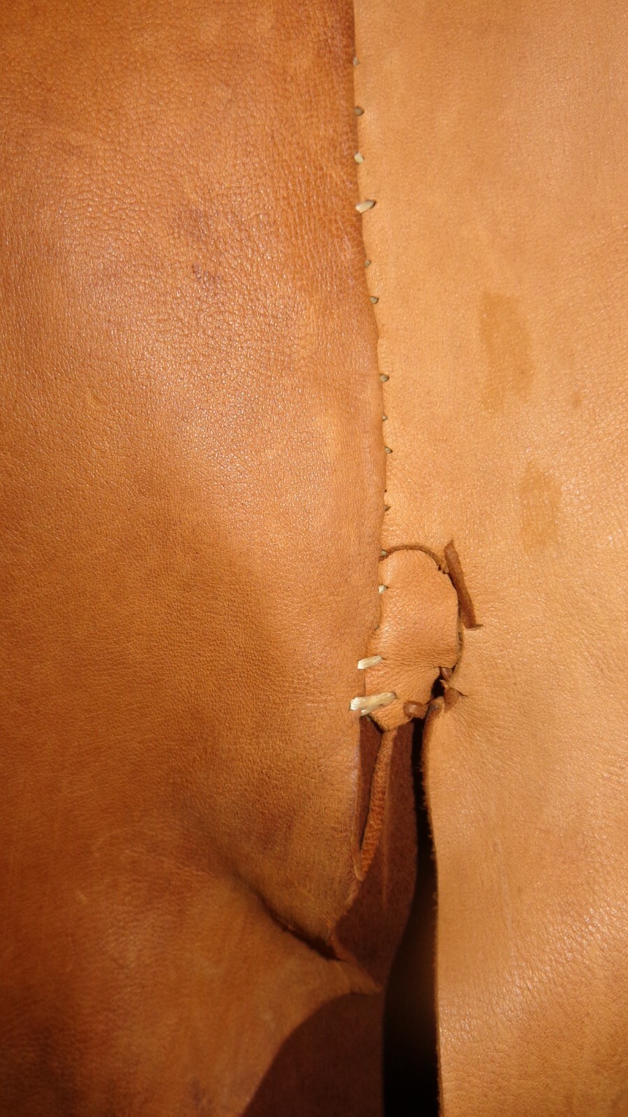 Used Vintage Buckskin Leather Suede Handmade Native American Dress Beads Fringed