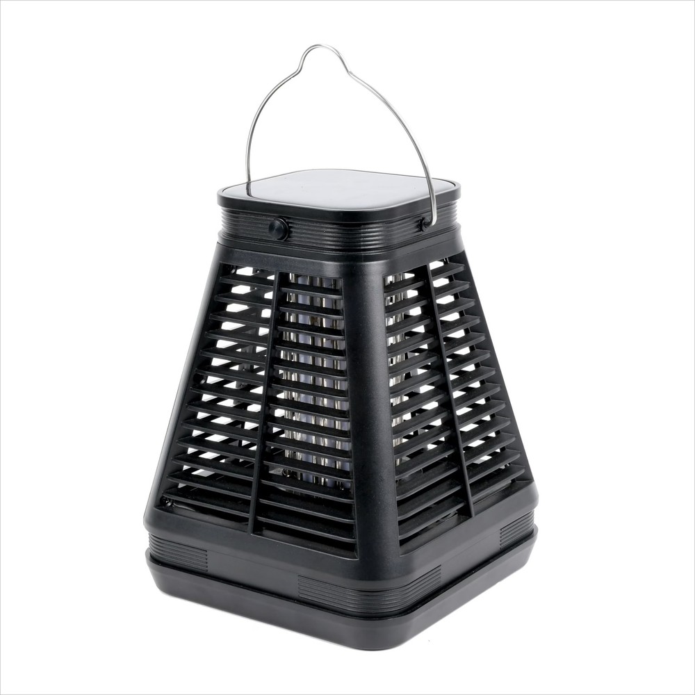 Black LED Solar Powered Portable Bug Zapper