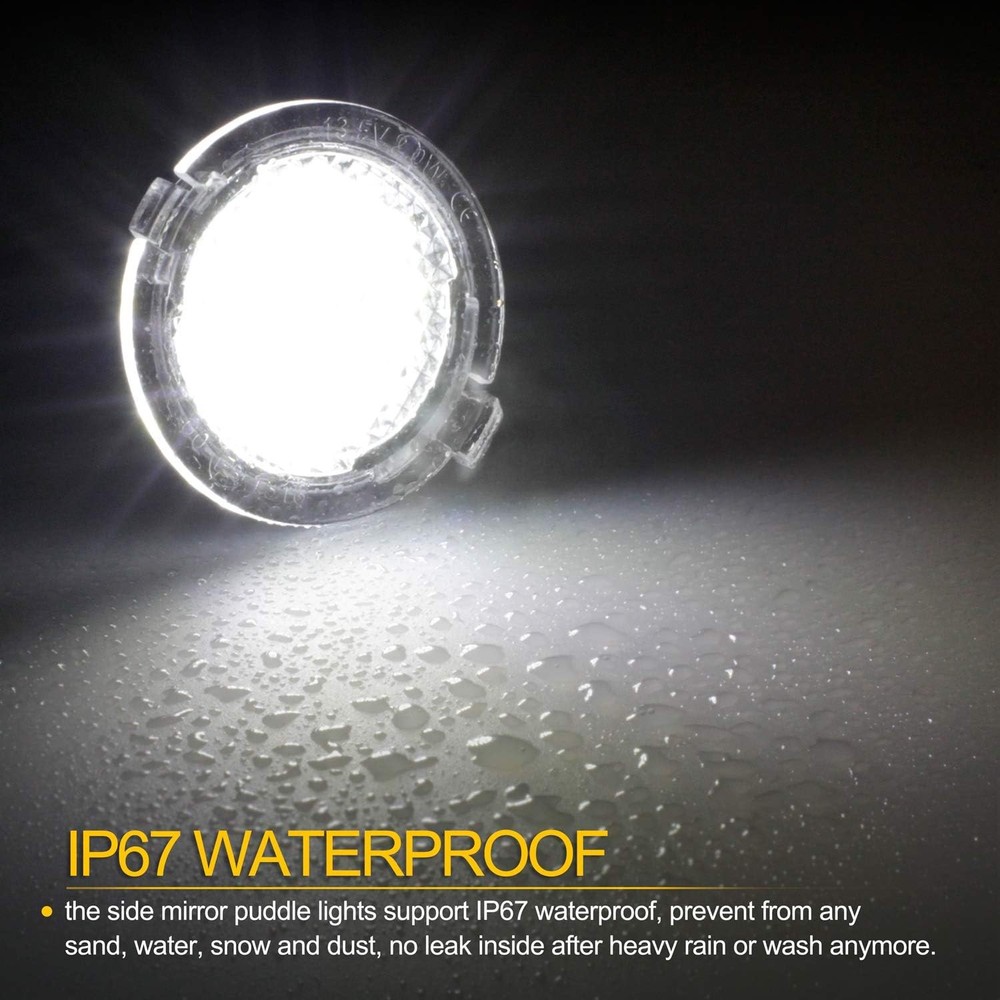 Side Mirror Puddle Light LED Ford F150 Explorer 2Pcs