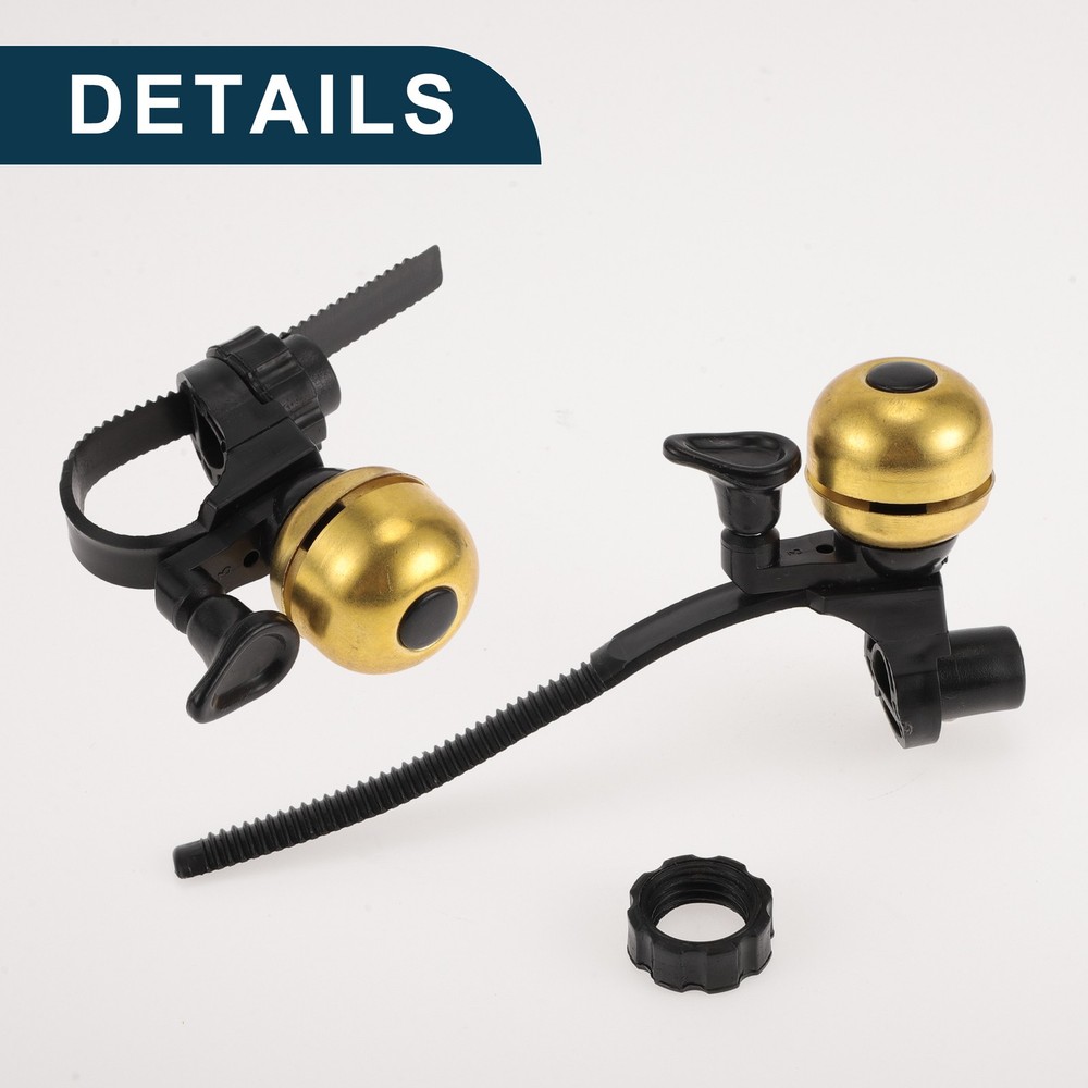 Bicycle Trigger Bell Retro Crisp Ringing Quick Release Design Gold Tone