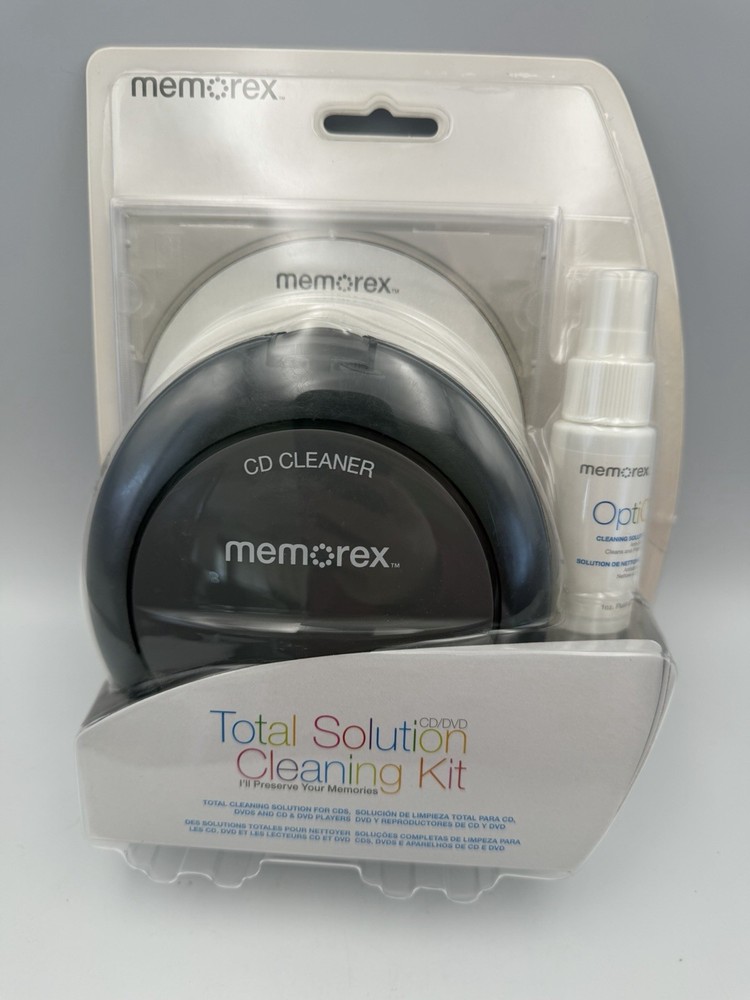 Memorex Total Solution Cleaning Kit CD/DVD Cleaner New Sealed