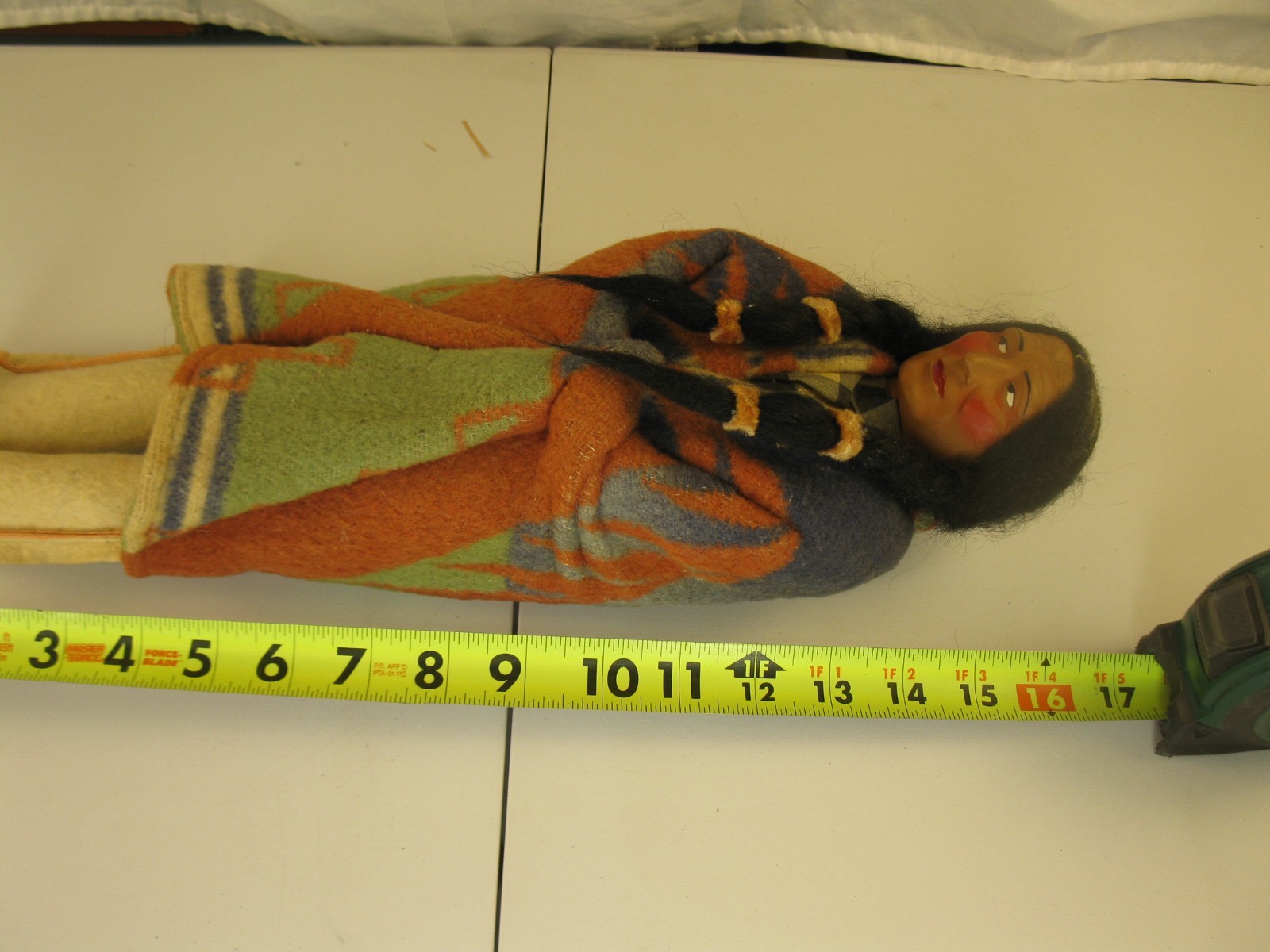 Vintage Native American Skookum Doll - 16” Composition Dated 1944