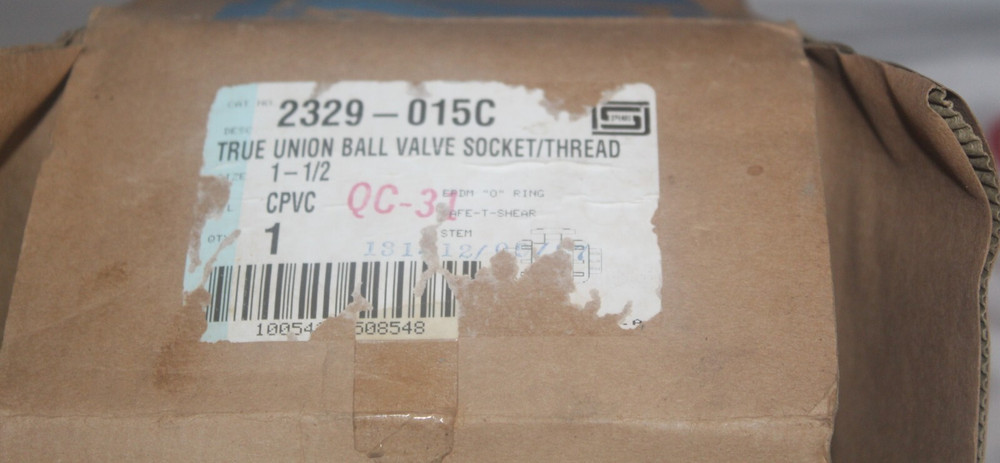 NEW Spears Plastic Valve True Union Valve Socket/Thread 2329-015c