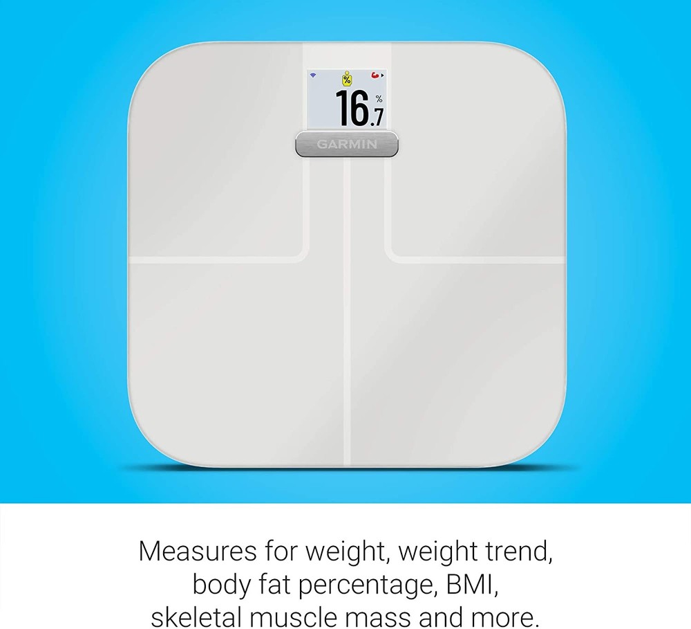 Garmin Index S2 Smart Scale with Wireless Connectivity-White (Bundle)