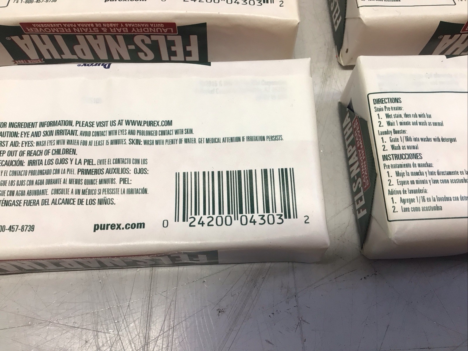 Fels-Naptha Laundry Bar Stain Remover 5 Oz Pack of 6 NO ZOUT