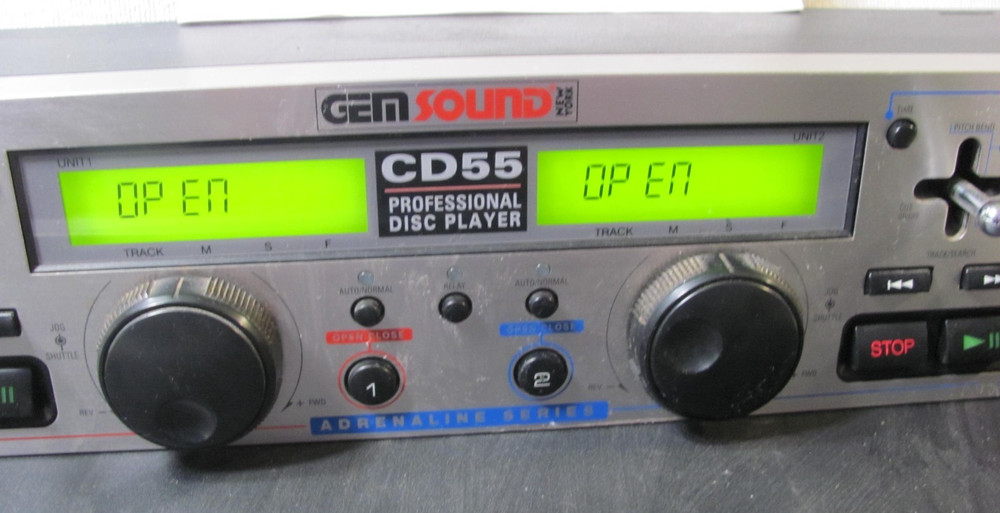 Gem Sound Adrenaline(CD55) - Mountable Dual Professional Disc Player UNTESTED