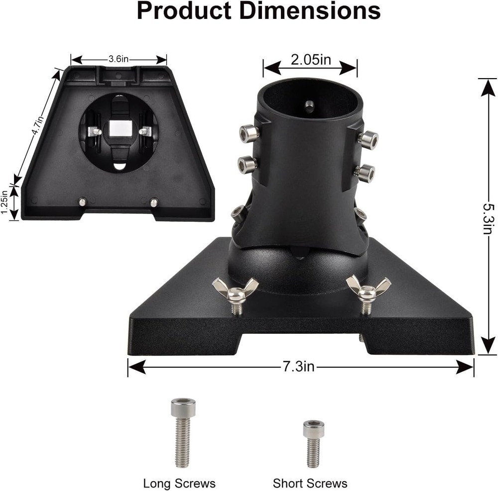 Compact Adjustable Mount for Satellite Dish with Horizontal and Vertical Control