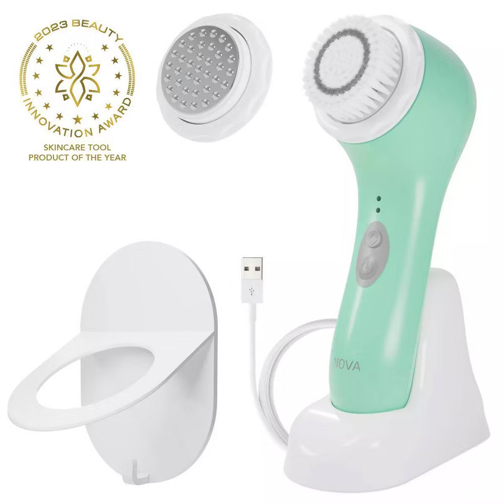 Spa Sciences Nova Antimicrobial Sonic Cleansing Brush & Infusion System - Mint